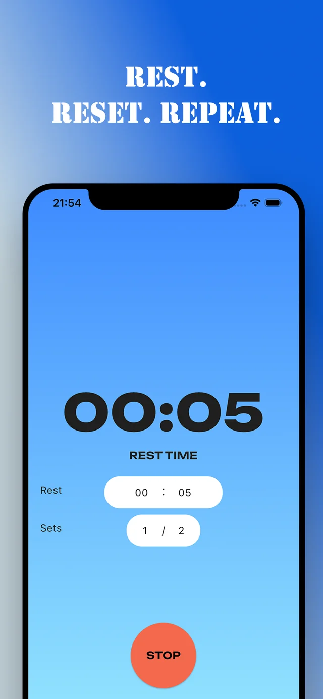 Gym Chrono rest screen
